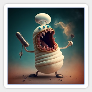 Worm Chef Screams At Customers! Magnet